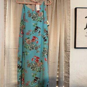 Collective Concepts Floral Maxi Dress - Blue and Red